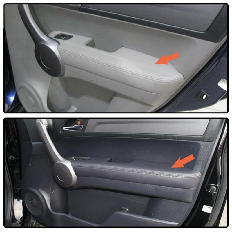 DOTCOM Leather Front Door Panels Armrest Cover Compatible with Honda