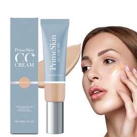 CC Cream Foundation, Flawless Skin Tone Foundation for Mature Skin, Hydrating Long Lasting Liquid Makeup, Waterproof Poreless Moisturizing foundation Full Coverage for All Skin Types (Natural)