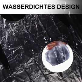 Billowvolve Pack of 100 90 x 60 cm Transparent Plastic Cooking Aprons Waterproof Oil-Resistant Aprons Polyethylene Aprons Women and Men for Cooking, Cleaning, Painting