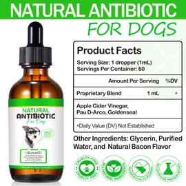 Antibiotics for Dogs, Natural Dog Antibiotics Drops, 60ml