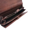 Women's Wallet Large Capacity Ladies Real Leather Clutch (Coffee)