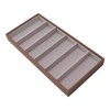 Eyeglass Display Organizer Wood Grain 6 Compartments Glasses Display Tray