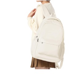 WEPLAN School Backpack Womens College Rucksack Lightweight School Bag for Teenage Girls Boys Waterproof Casual Travel Daypack College Secondary 14 Inch Laptop Backpack Bookbag,Beige