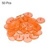 PATIKIL 50pcs Golf Ball Markers 24mm Round Clear Flat Position