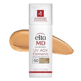 UV AOX Elements Tinted Mineral Face Sunscreen Lotion, Tinted Moisturizer for Face SPF 50 with Antioxidants