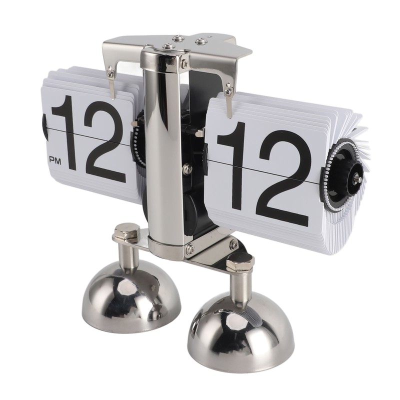 Retro Digital Flip Down Clock Flip Desk Clock Mechanical Battery