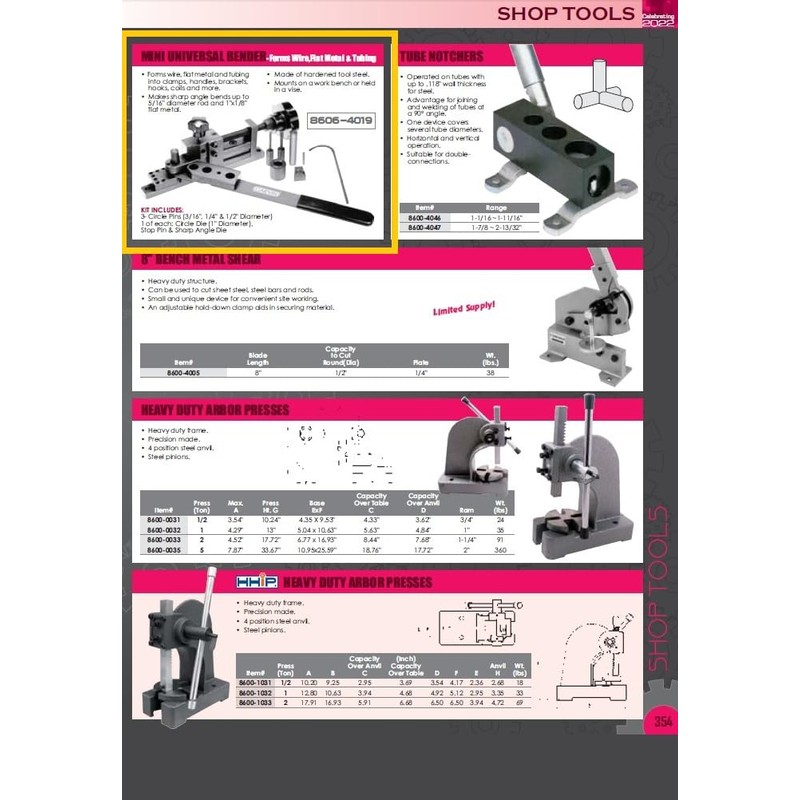 HHIP 8606-4019 Mini Unversal Bender
