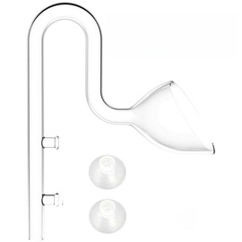 Aquatic Mini Glass Lily Pipe Protein Skimmer Inflow and Outflow for Mini Nano Tank Filter System for Fish Tank Accessories (Mini 13mm Out)