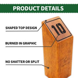 SunNordic Wooden Throwing Game Set, Numbered Block Toss Games with 1 x Scoreboard,12 x Premium Rubber Wood Pins & 1 x Dowel, Outdoor Backyard Lawn Bowling Yard Game for Kids, Adults & Family