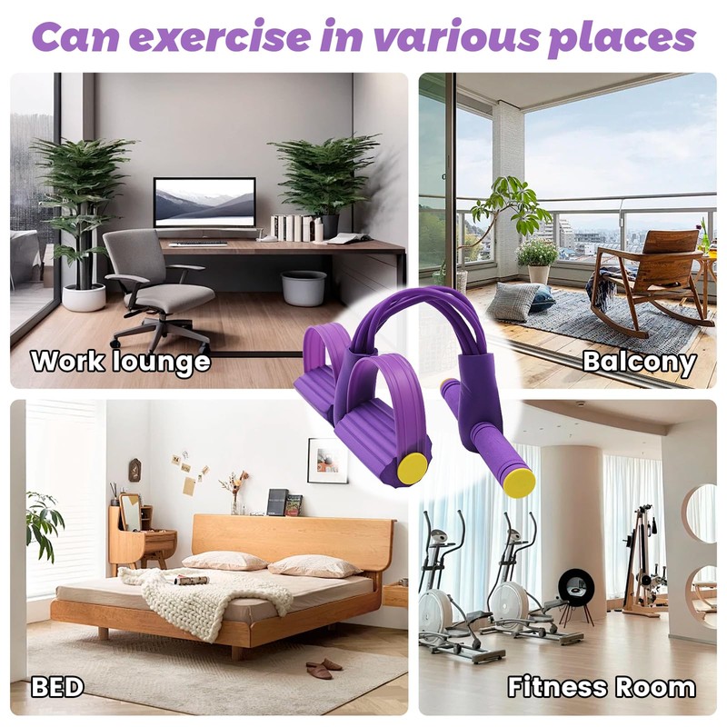Multifunction Tension Rope, 6 Tube Foot Pedal Resistance Bands with