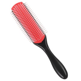 IWOWHERO Boar Bristle Smoothing Hair Brush Professional Barber Comb Nine Row Hair Styling Roll Comb for Men & Women Anti Static Hair Brush for Blowout & Styling for All Hair Types