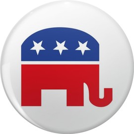 Preppy Republican Elephant Lapel Bin Brooch Badge Pin 0.75"