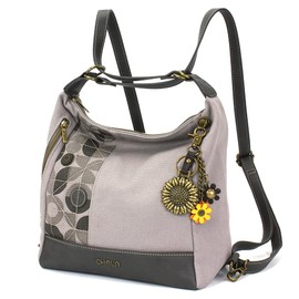 CHALA Retro Convertible Purse - Metal Sunflower - Gray