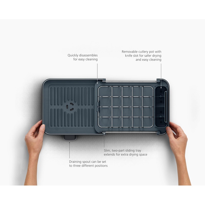 Joseph Joseph Extend Slim Steel Expandable Dish Drying Rack with