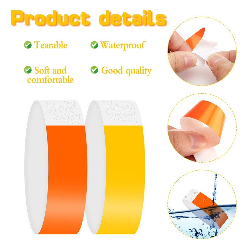 600 x Entrance Wristbands, Waterproof Event Bracelets, Party Control Bands,