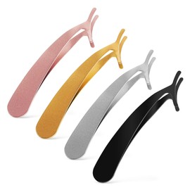 Minkissy Professional Eyelash Tweezers Applicator Metal Lash Tweezers Clips for Easy False Eyelash Application