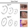 D.Bella Silver Nose Stud 18 Gauge-Nose Ring Hoop 8mm 10mm