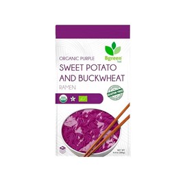 Big Green Organic Food- Organic Purple Yam & Buckwheat Ramen, Premium Ube, Gluten-Free, Vegan (6 Pack)