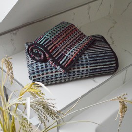 Odyssey Pack of 2 Carnival Zero Twist Bath Towels 70 x 120cm, 100% Recycled Cotton – Super Soft, Absorbent & Quick Dry Sustainable Remnant Yarn Multicoloured Patterned Bathroom Towels