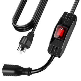 Extension Cord with Switch On/Off Waterproof Switch 3Ft No Plugging and Unplugging Invintage Stereo Devices Without Built-in Power Switch(3 FT)