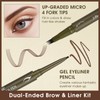 UCANBE Eyebrow Pencils for Women with Spoolie Brush, Dual-Ended Eyebrow