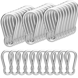 36PCS 4" Heavy Duty Carabiner Clip, M10 Galvanized Steel Spring Snap Hook, Quick Link Keychain Carabiner for Swing Set Camping Hiking Gym Traveling