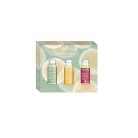 Melvita, Umweltbewusstes Pflege-Entdeckerset: Trio aus kostbaren Ölen für Gesicht, Körper und Haare - Feuchtigkeit, Festigkeit und natürliche Ausstrahlung, Ideal für die Feiertage, Perfektes Geschenk