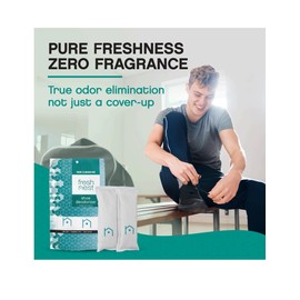 Fresh Nest Shoe Deodorizer with Zeolites 2-Pack - Odor Eliminator, Air Freshener, Smell Absorber, Sneakers, Gym Bags, Soccer Cleats, Closets, Pet Area, Reusable - Shoe Deodorant