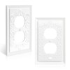 Decorative Outlet Covers Wall Plate, Petal Relief Design Classic Style,