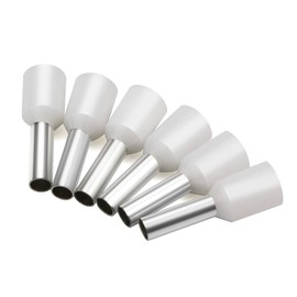 XHF 1000 PCS AWG 22/0.5mm² Wire Ferrules Insulated Copper Crimp Connectors, Crimp Pin Cord End Terminals White