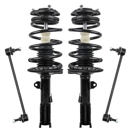 KUIPERAUTO Front Struts Assembly Sway Bars Links Compatible for 2004-2009 Toyota Prius Base Touring 172357 172358 4PCS 2004 2005 2006 2007 2008 2009 Struts w/Coil Spring 2 Stabilizer bar