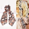 Chiffon Ponytail Hair Scarf Scrunchies - 6 Packs Leopard Print