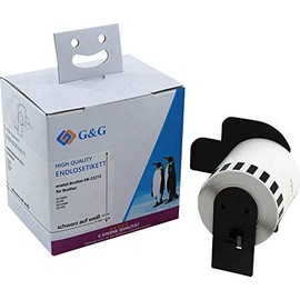 G&G Endlos Labels Compatible with Brother DK-22212 (62 mm x 15.24 m) Black on White