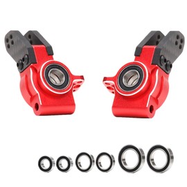 Aluminum AR330193 Rear Hubs Hd Bearings Upgrade Parts for Arrma 1/7 Felony Fireteam Infraction Limitless Mojave 6S,1/8 Talion TLR Tuned Typhon 6S(Red)
