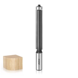 Professional Extended Flush Trim Router Bits Set 1/2 Inch Shank, Extended Trimming Knife, Straight Flush Trim Router Bit for Woodworking, 1/2" Diameter, 3" Blade Length