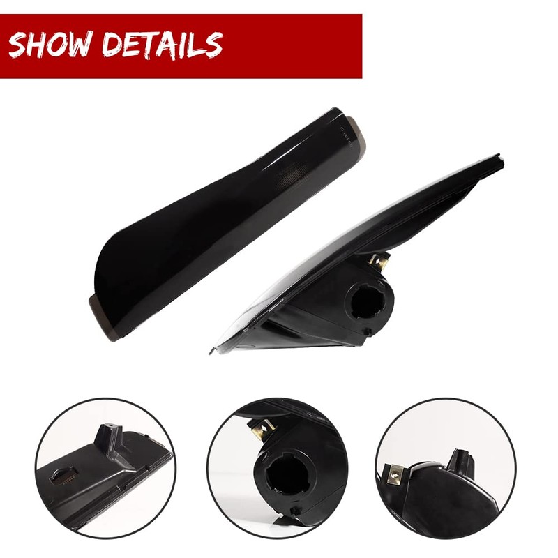 KENRTIR Smoked Lens Front Bumper Corner Side Marker Parking Lights