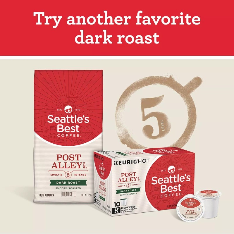 Seattle's Best Coffee 6th Avenue Bistro Dark Roast K-Cup Pods
