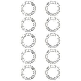 Royalty Essentials 14 Inch Metal Wire Wreath Wire Frame Form Hanger Green 14 Inch Pack of 10