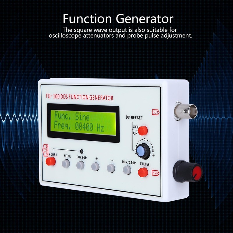 Function Signal Generator Sine Frequency DDS Signal Generator, Square Wave