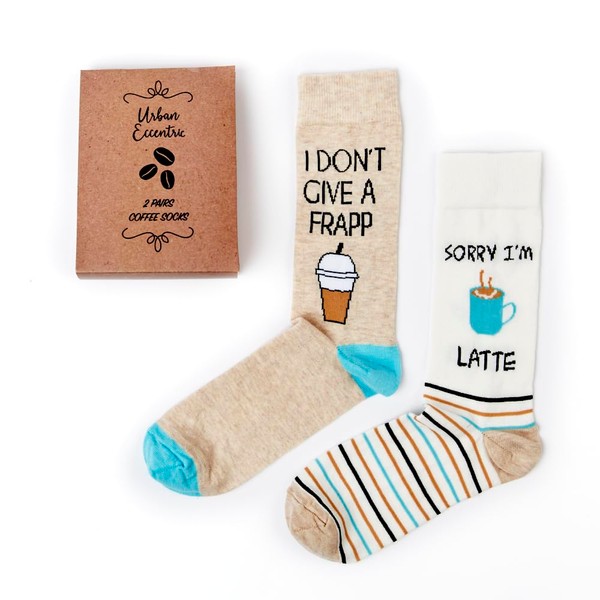 Urban Eccentric - Novelty Comfy Unisex Coffee Socks in a