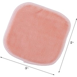 Polyte - Toalla facial desmaquillante de microfibra - Hipoalergénica y sin elementos químicos - Premium - Rosa (13 x 13 cm) Pack de 10