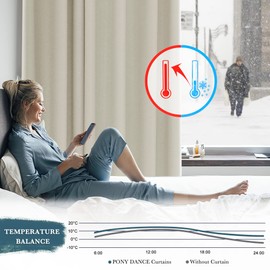 PONY DANCE Light Beige Kitchen Eyelet Short Curtains Noise Reduce Curtains for Living Room Home Decor Curtains for Bedroom Nursery Room, W 34" x L 45", 2 panels