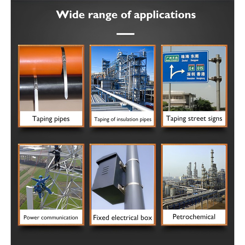 Stainless Steel Cable Tie Gun Kit for Fastening and Cutting