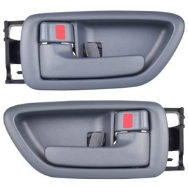 Lcyolada 2Pcs Interior Door Handles Driver & Passenger Side for 2001-2007 Toyota Sequoia, 2000-2004 Avalon, 2004-2006 Tundra - Crew Cab ONLY - Four Full-Sized Doors - Gray