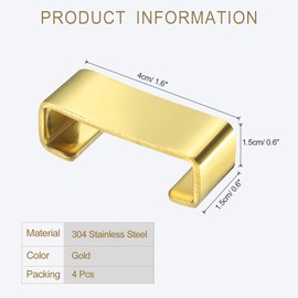 uxcell 4pcs 304 Stainless Steel Chopstick Rest, Flat Chopstick Stand Holder Knife Rest for Countertop Holding Chopstick Spoon Forks Knife Tabletop Decoration, Gold