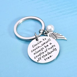 Cousin Gifts for Women Men Birthday Christmas Gifts for Cousins Female Male to My Cousin Gift for Girls Boys Cousin to Cousin Keychain Presents for Cousin Reunion gifts