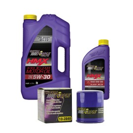 Royal Purple HMX® 5W-30 Synthetic High Mileage Motor Oil – 6 quarts and a 10-2840 Extended Life Premium Oil Filter