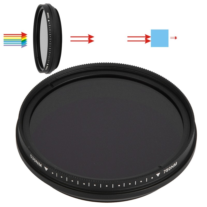FOTGA 58mm Adjustable Optical Infrared Lens Filter 530-750nm for DSLR