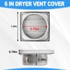 6" Metal Outdoor Dryer Vent Cover, Stainless Steel Exhaust Vent