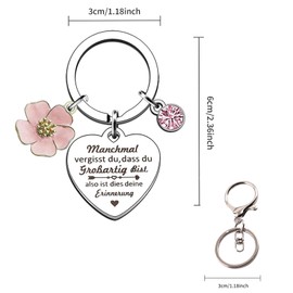 SSyagn Guardian Angel Key Rings, Lucky Charm Key Ring Heart, 3 cm, Car Key Ring, Gifts for Women, Driving License Gifts, Christmas, Birthday (Silver), Silver, 3cm